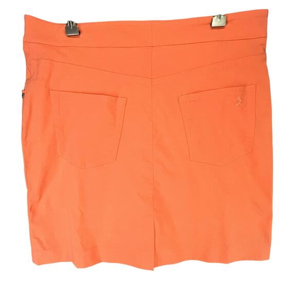 Lohla Sport Stellar Stretch Skort Skirt 6 Orange Pockets Golf Tennis Performance - Picture 4 of 13